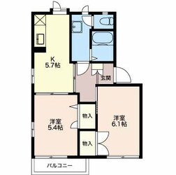 パルレ平林Ｂ棟の物件間取画像